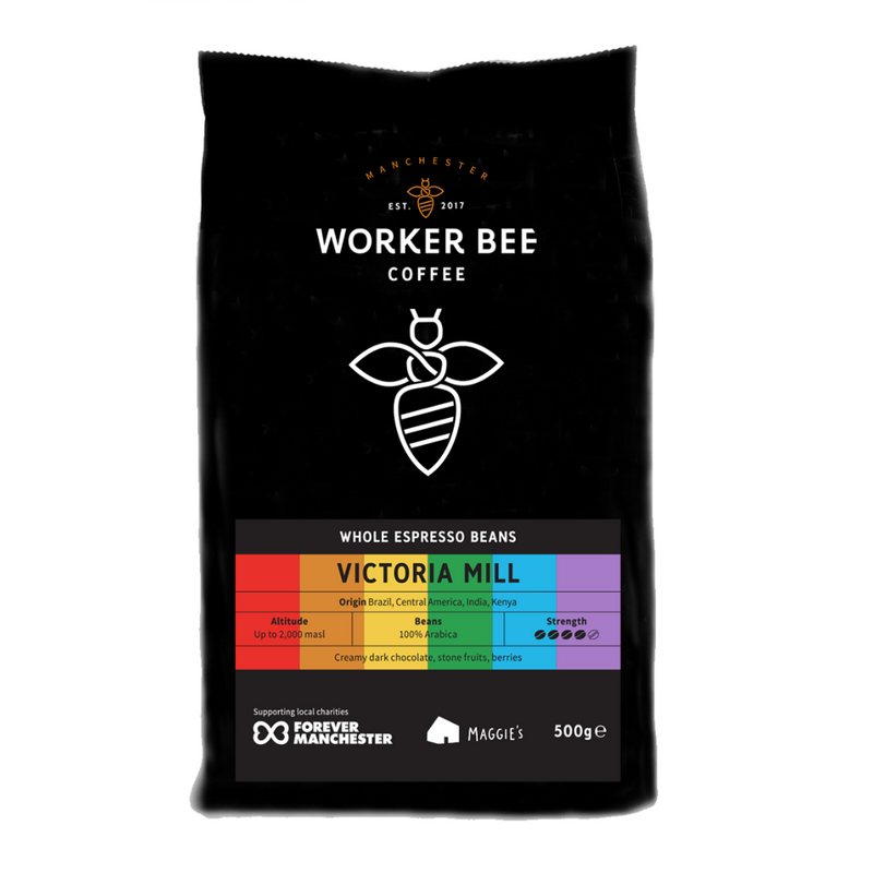Victoria Mill Arabica Blend Whole Bean Coffee by Worker Bee