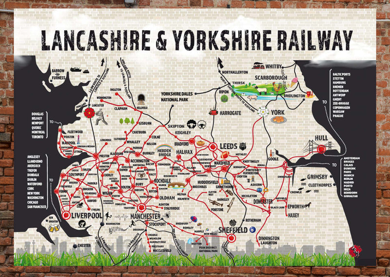 Lancashire & Yorkshire Map by JS Willis