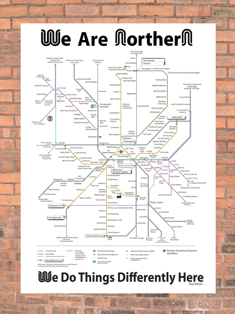 We Are Northern Map by JS Willis