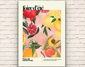 Foire D'ete Print by Kate Fox Design