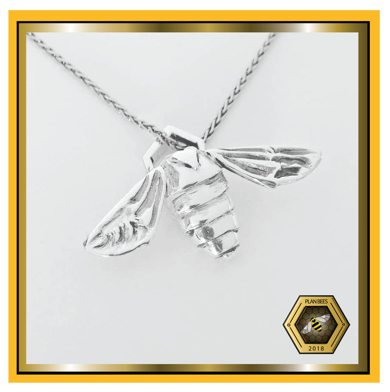 Sterling Silver Bee Pendant by Plan Bees