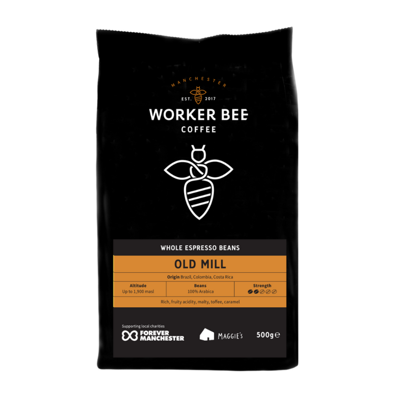 Old Mill Pure Arabica Whole Bean Coffee by Worker Bee