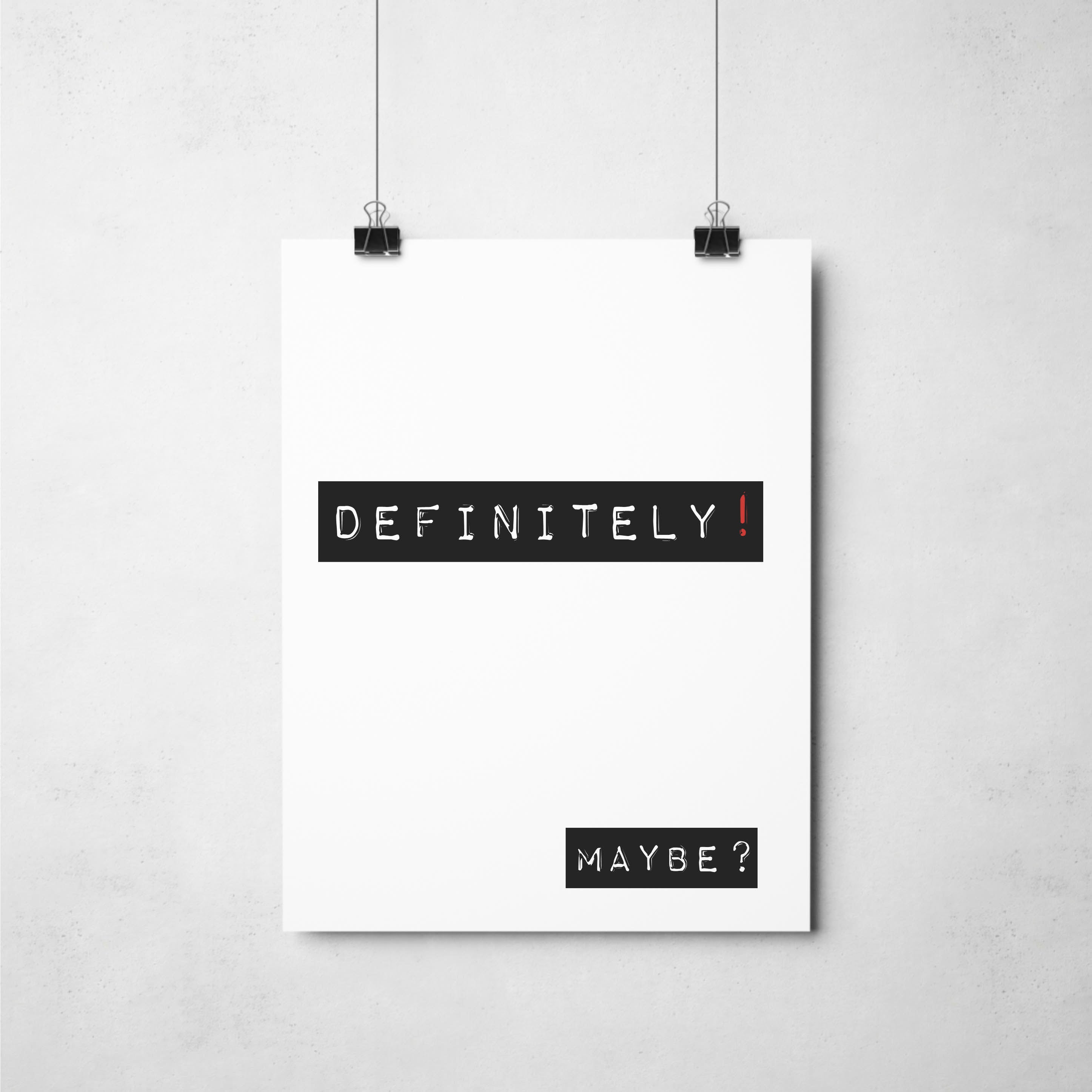 Definitely Maybe Print by This Charming Manc