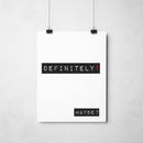 Definitely Maybe Print by This Charming Manc