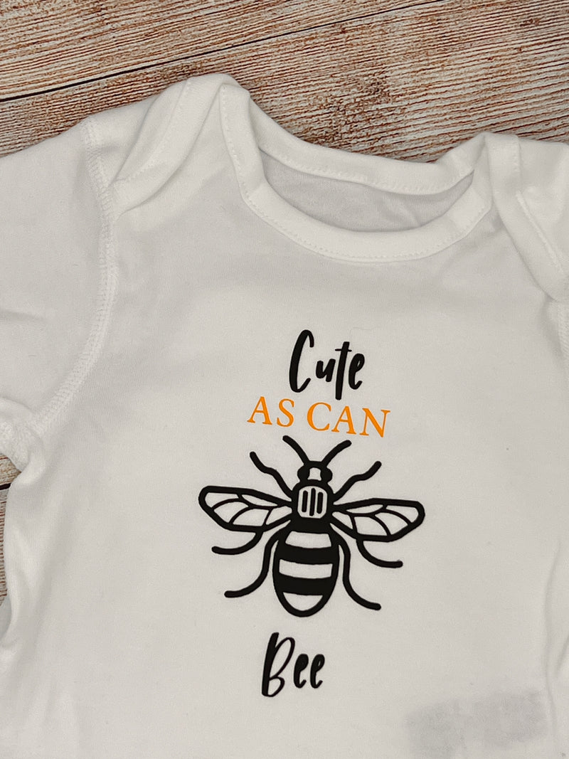 Cute as can bee Baby Bodysuit by Zana Prints
