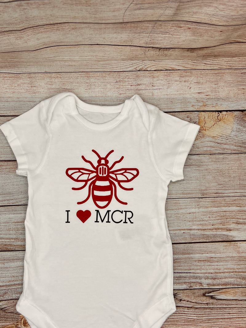 I love Manchester Baby Bodysuit by Zana Prints