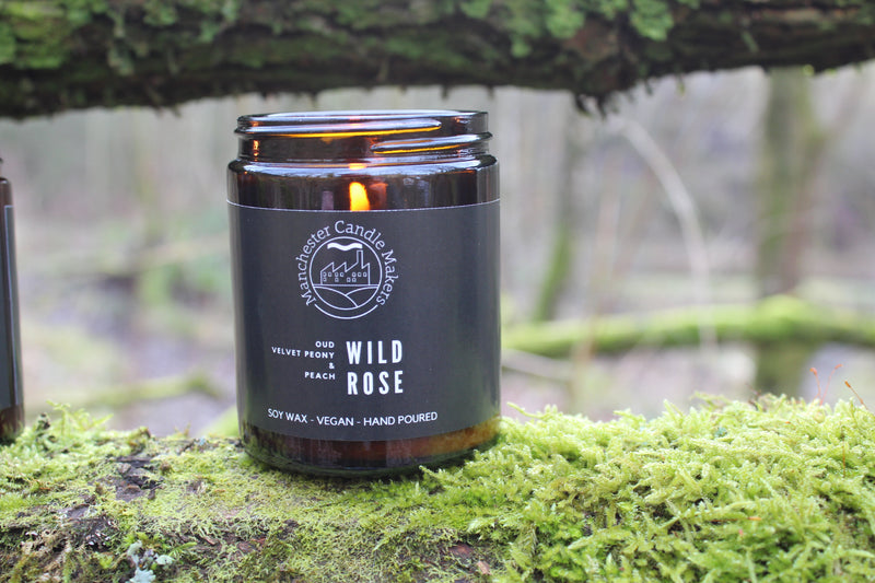 Wild Rose Soy Wax Candle by Manchester Candle Makers