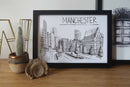 Manchester Skyline Print by Christopher Walster
