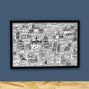Manchester Doodle Map by Dave Draws
