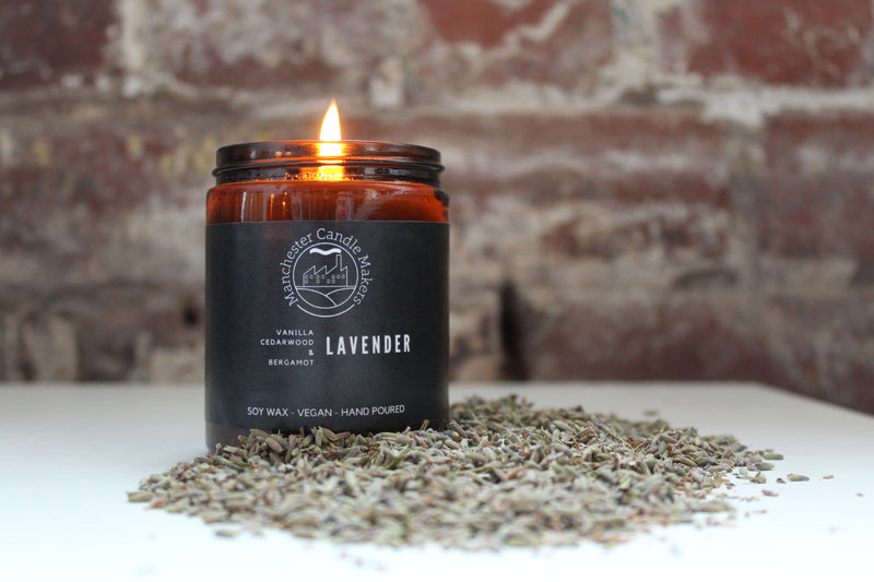Lavender & Jasmine Soy Wax Candle by Manchester Candle Makers