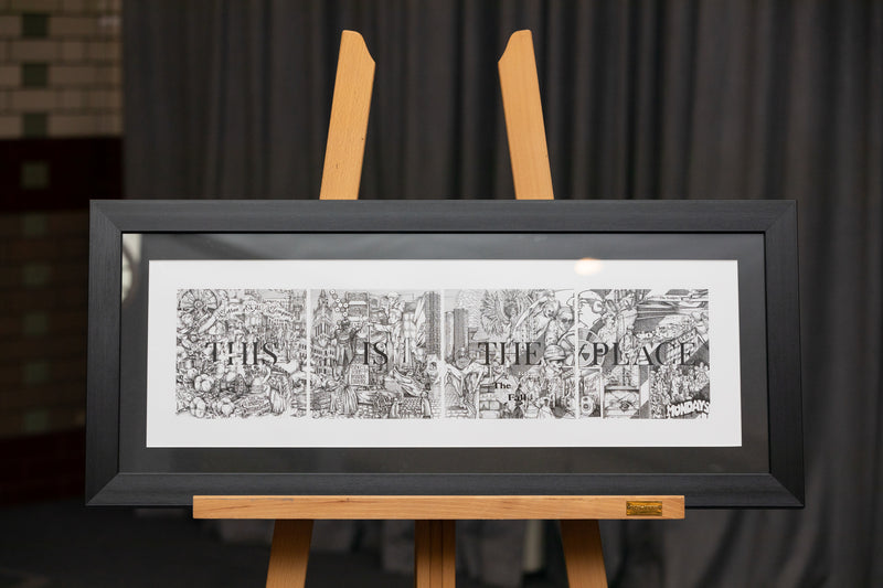 This Is The Place Illustrated Print by The Sculpts