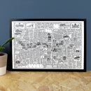Urmston Doodle Map Print by Dave Draws