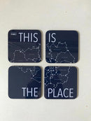 Set of 4 This is the Place coasters