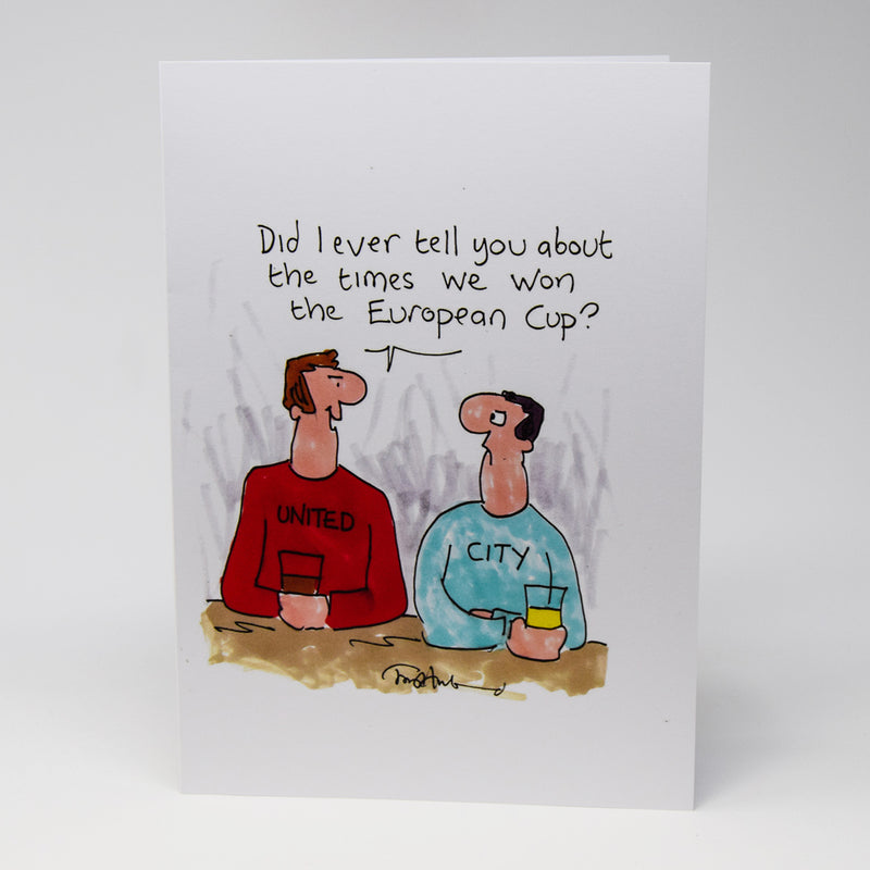 European Cup Greetings Card by Tony Husband