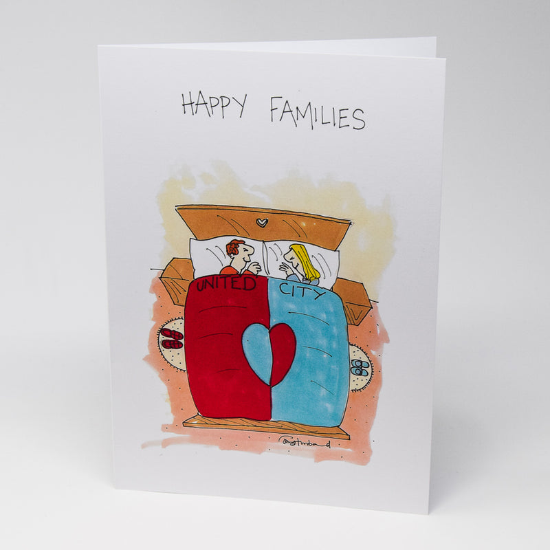 Happy Football Families Greetings Card by Tony Husband