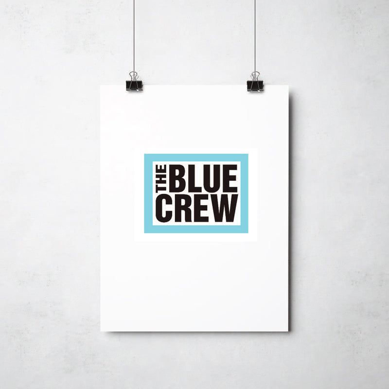 Blue Crew Print by This Charming Manc