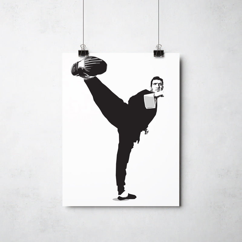 Eric Cantona Kick Print by This Charming Manc