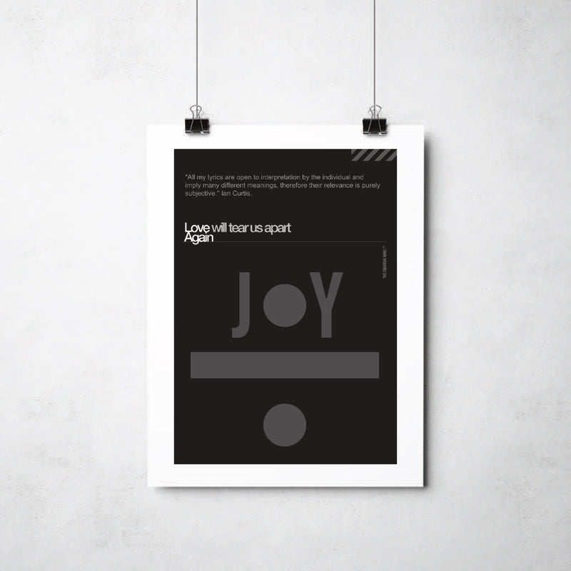 Joy Division Love will Tear us Apart Print by This Charming Manc