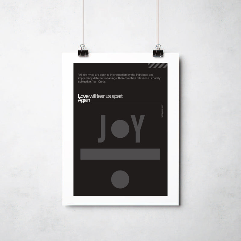 Joy Division Love Will Tear Us Apart Print by This Charming Manc