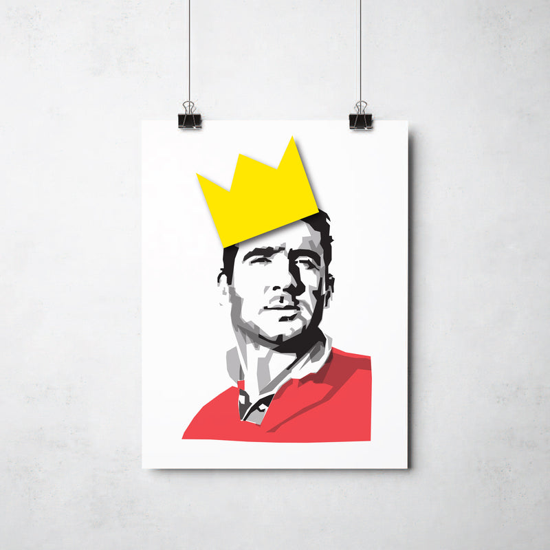 King Eric Cantona Print by This Charming Manc