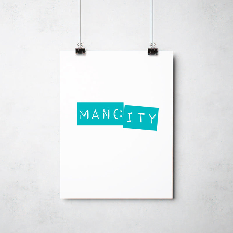 Manc City Print by This Charming Manc