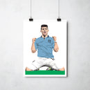Sergio Aguero print by This Charming Manc