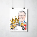Alex Ferguson Print by This Charming Manc