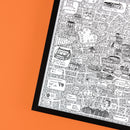 Bolton Doodle Map Print by Dave Draws