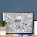 Manchester City Doodle Map by Dave Draws