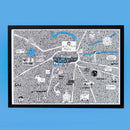 Manchester City Doodle Map by Dave Draws