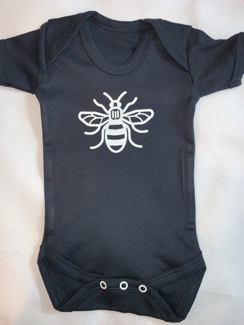 Manchester Bee Baby Bodysuit by Zana Prints