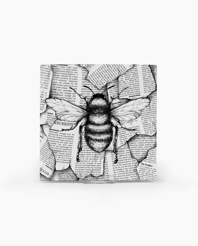 Manchester Bee Tile by The Sculpts