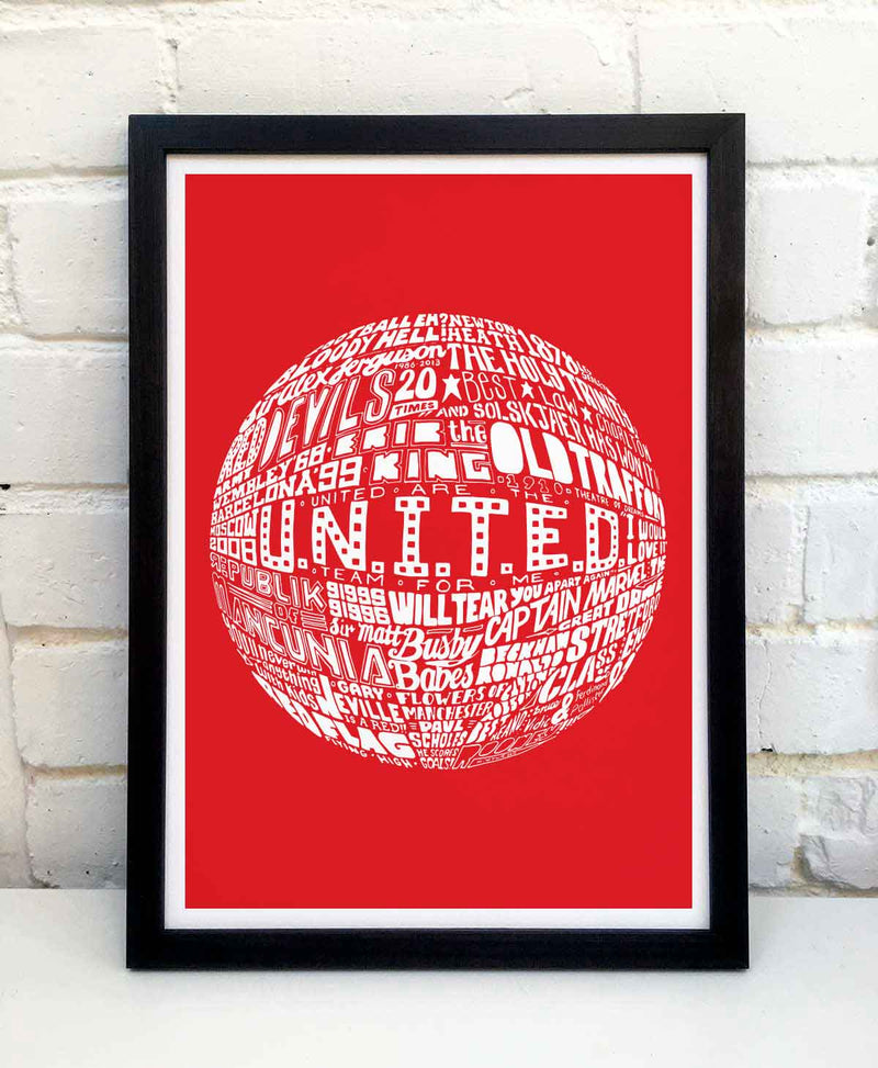 Manchester United Print by Sketchbook Design