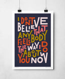 I Don't Believe Print by Sketchbook Design