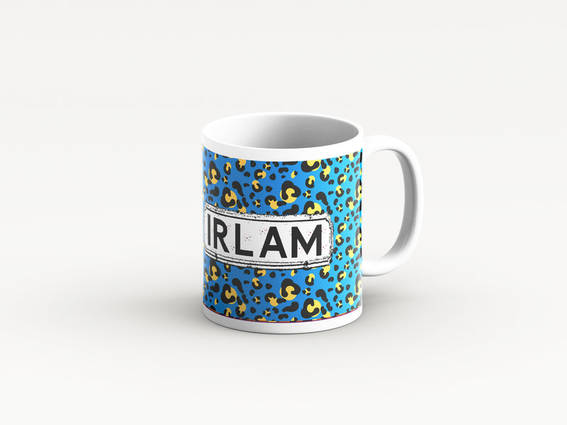 Blue Leopard Print Mug by Tinned Snail