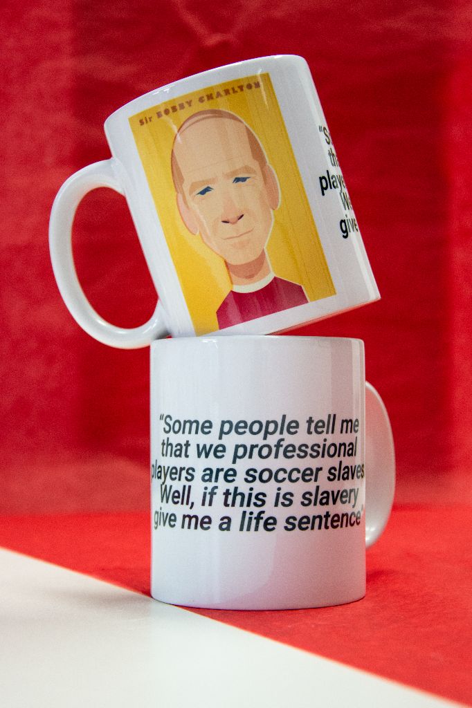 Sir Bobby Charlton Mug - Great Northerners  by Stanley Chow