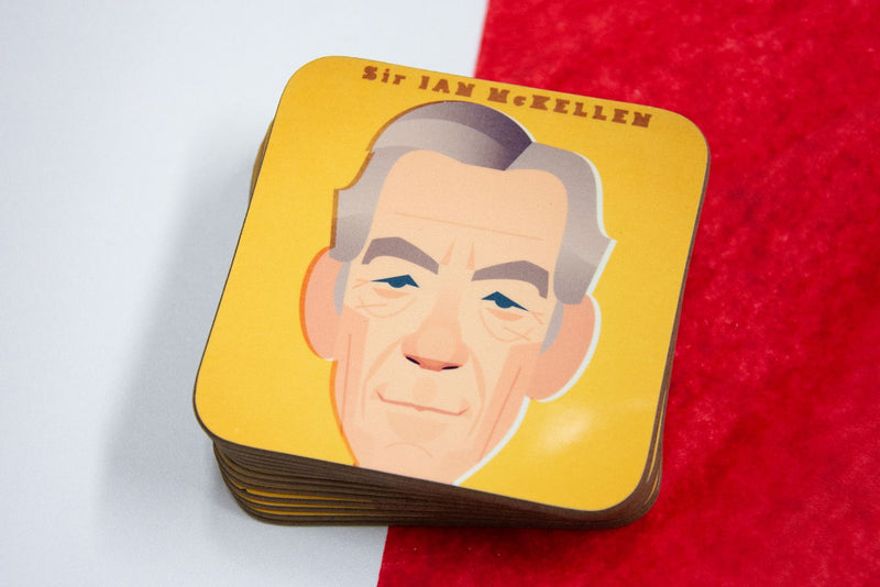 Sir Ian McKellen Coaster by Stanley Chow