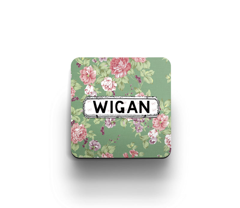 Green Flowers Coaster by Tinned Snail