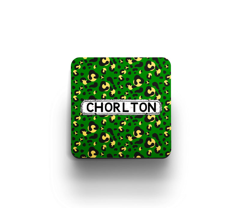 Green Leopard Print Coaster by Tinned Snail