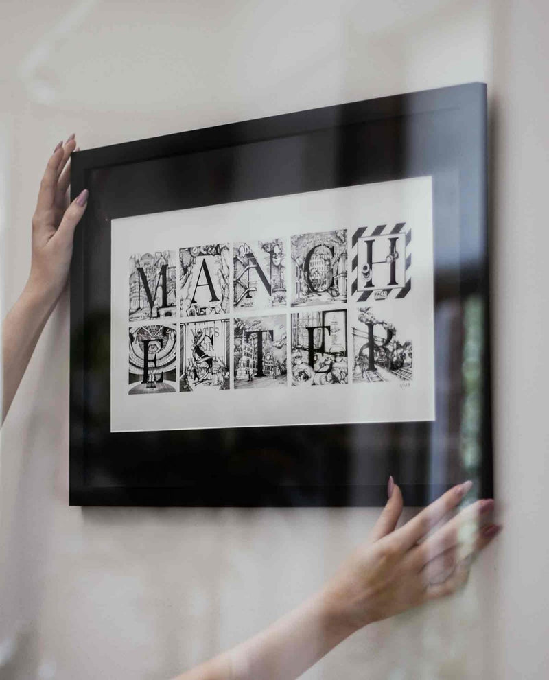 Manchester Letters Print by The Sculpts