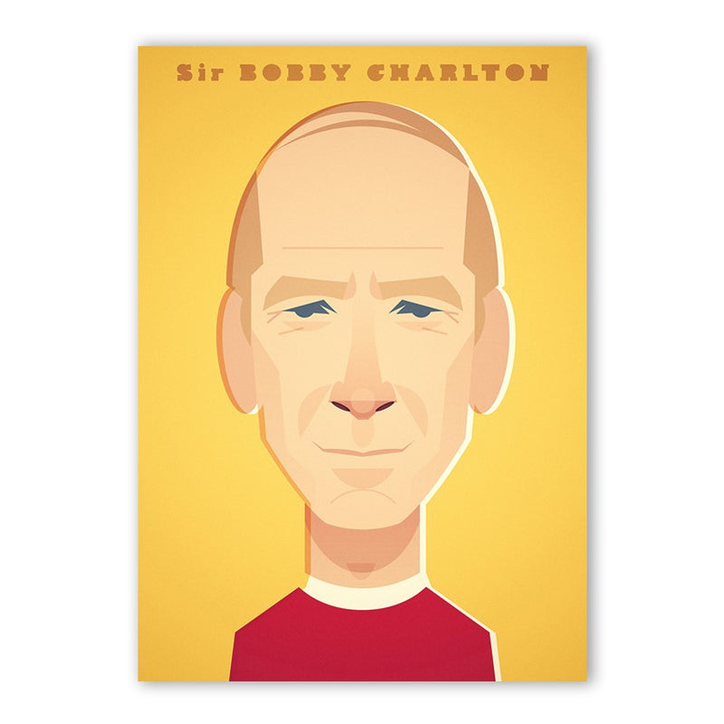 Sir Bobby Charlton Print - Great Northerners  by Stanley Chow