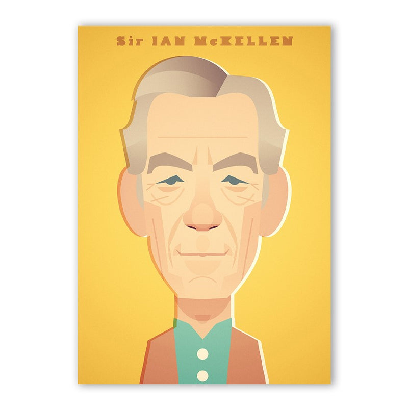 Sir Ian McKellen Print - Great Northerners by Stanley Chow