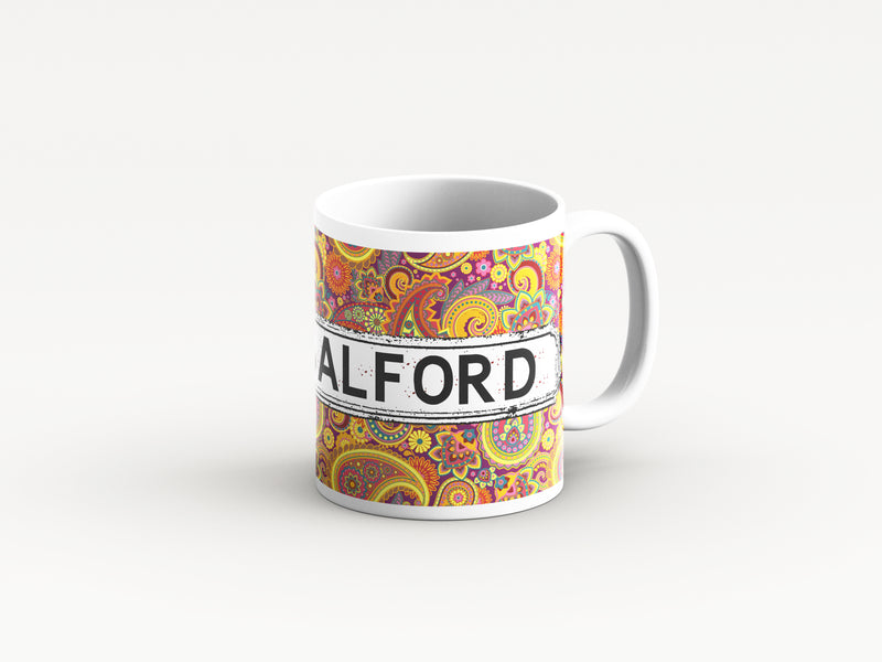 Yellow Paisley Mug by Tinned Snail